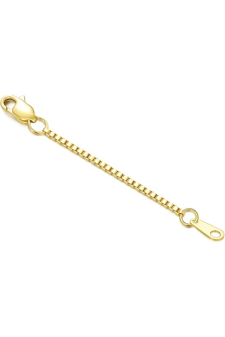 Necklace Extension Chain SISGEM 14K Gold Chain Extenders - 3 Inch ...