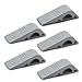 Door Stopper, Strong and Flexible Premium Grey Rubber Door Stop Wedge Non-Toxic Odorless Doorstops (5 Pack)