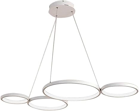 Led Pendelleuchte Modern 4 Ring Design Hangeleuchte Wohnzimmer Hangelampe Esszimmer Esstisch Lampe Decken Beleuchtung Leuchte Auminium Und Kieselgel 60w Weiss 95cm 50cm Weisses Licht Amazon De Beleuchtung
