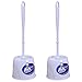 MR.SIGA Toilet Bowl Brush and Caddy, Dia 12cm x 38cm Height, Pack of 2