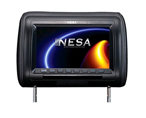 NESA 9" Preloaded Universal Headrest Monitor with built-in HDMI/USB/Mobile Hi-Definition (3-Interchangeable Skins: Beige/Black/Gray)