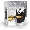 Daewoo-Healthy-Living-SDA1553-Family-36L-Oil-Free-1400W-Fast-Frying-Fryer-with-Rapid-Air-Flow-Circulation-Black-Silver Daewoo Manual Air Fryer 3.6 Litres, Bake Roast Grill With Timer And Temperature Controls, Black
