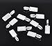 Housweety 50pcs Tag Glue on Bail 21x7mm (Silver Plated)