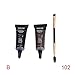 SANNYSIS 2pc Brown Waterproof Tint Eyebrow Henna With Mascara Eyebrows Paint Makeup Brush Beauty (B)