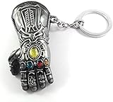 VNFLY Nidavellir Infinity Gauntlet Keychain Avengers Thanos Glove Keychain Key Ring (Silver)