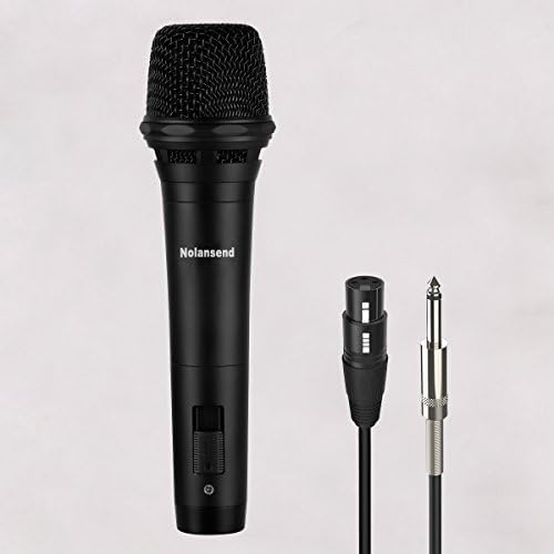Nolansend Dynamic Vocal Microphone Cardioid Handheld Microphone with On/Off Switch for Karaoke, Live Vocal, Speech Etc. Includes 19ft XLR To 1/4 Cable