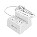 Surge Protector with USB 1700J 1250W Overload Protection 2 AC Outlets 5 Port (40W 8A) USB Charing Hub Dock Station and 4.9 ft Power Cord for Kindle Fire/iPhone 7/iPad Universal for Home & Office