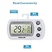 GDEALER Digital Refrigerator Thermometer Room Fridge Freezer Thermometer with Hook Max/Min, Waterproof, High Accuracy, Wide Range, Mini Design