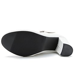 Women's Mary Jane Heels Closed Toe Chunky Heel