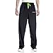 ZENGVEE Men's Sweatpants with Zipper Pockets Open Bottom Athletic Pants for Jogging, Workout, Gym, Running, Training