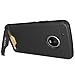 Moto G5 Plus Case, OEAGO [Card Slot] [Brushed Texture] Heavy Duty Hybrid Dual Layer Wallet Case Cover Shell with Kickstand for Motorola Moto G5 Plus (2017) - Black