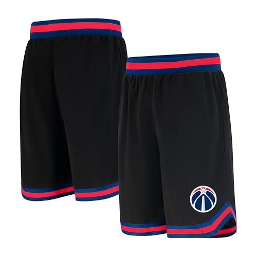 Ultra Game Mens Active Knit Training NBA Woven Team Logo Poly Mesh Basketball Shorts, Black, Small US