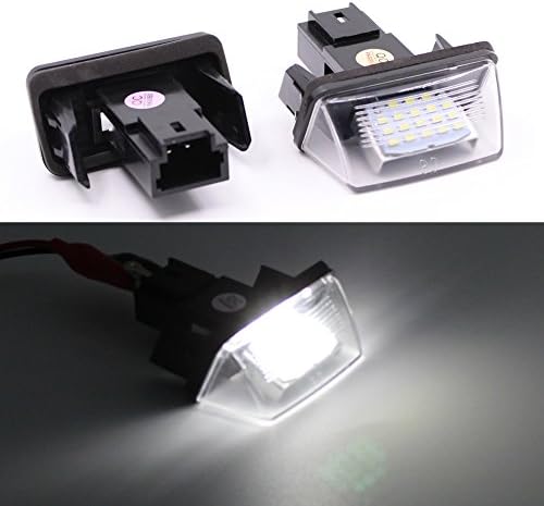 Paision 2PCS 18-LED 6000K License Plate Light For Peugeot 206 207 306 307 406 407 308 5008