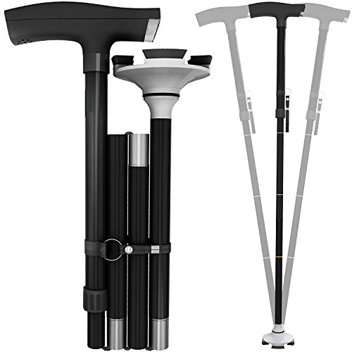Buy Adjustable Foldable Walking Cane Walk Confidently! LED Light on