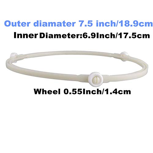 6.9"Diameter Microwave Oven Glass Turntable Rotating Support Roller Ring Replacement Part(Light Yellow,3Pcs)