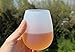 Stemless Silicone Wine Glasses, Unbreakable Outdoor Cups, Shatterproof Rubber, Set of 4