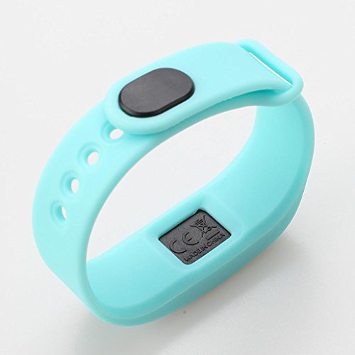 Binmer(TM)Womens Mens Rubber LED Watch Date Sports Bracelet Digital Wrist Watch (Sky Blue)
