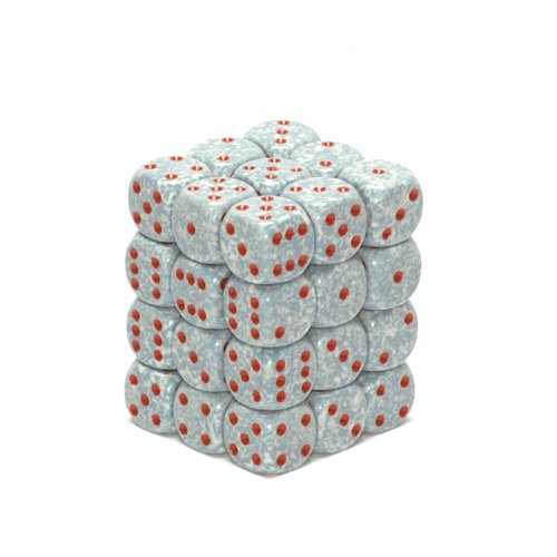 Chessex Dice d6 Sets: Air Speckled - 12mm Six Sided Die (36) Block of Dice
