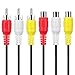 TNP 3 RCA Extender Extension Cable (15 Feet) - 3RCA Male to Female Red White Yellow Cable - Audio Video Composite Cable Adapter Cord Wire Coupler Jack Plug for DVD, CD, AV TV, Stereo, Amplifier