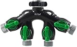 ikris Garden Hose Splitter 4-way Heavy Duty Metal Tap Connector