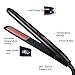 Hair Straightener, JUMPHIGH Professional Flat Iron for Hair Styling Ceramic Tourmaline Ionic Hair Straightening Iron & Curler with Adjustable Temp, 1 Inch Titanium Plates, LCD Display, Dual Voltage