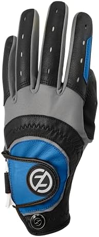Zero Friction Men’s Xtreme Cabretta Golf Glove, Universal Fit One Size, Black/Blue LH Zero Friction Men’s Xtreme Cabretta Golf Glove, Universal Fit One Size, Black/Blue LH