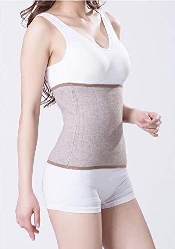 Unisex Medical Abdominal Binder Themal Cashmere Knit Warmer Kidney Stomach Lumbar Support Brace Back Slim Waist Trimmer Wrap Belt Postpartum Belly Band For Healing Pain Relief Surgical Recovery