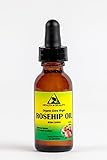 Rosehip Seed Oil Organic Unrefined Extra Virgin Cold Pressed Raw Premium Pure 1 oz with Glass Dropper