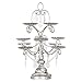 Amalfi Decor Dessert Cupcake Stand, Display Pedestal with Crystals, Silver, 12 Piece