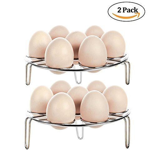AUTIDEFY 2 Piece Egg Steamer Rack for Instant Pot Accessories,Stainless Steel Multi-Purpose Steaming Rack for Pressure Cooker Accessories