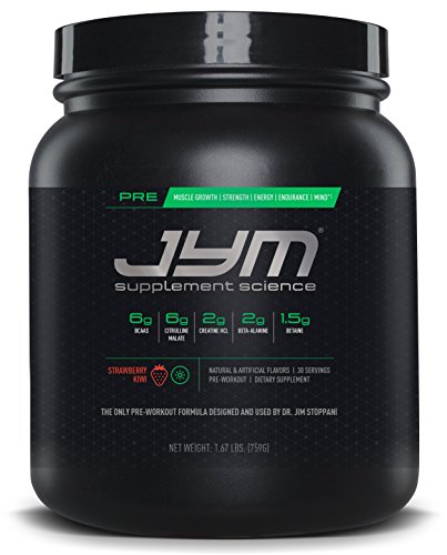 JYM Supplement Science, PRE JYM, Pre-Workout with BCAA's, Creatine HCI, Citrulline Malate, Beta-alanine, Betaine, Alpha-GPC, Beet Root Extract and more, Kiwi Strawberry, 30 Servings