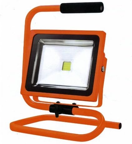 Power Tech PT523030 Single Head Pedestal LED Work Light 30W - 3300 Lumens Output, Orange by Milspec Direct