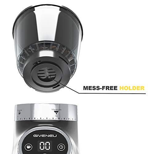 Conical Burr Coffee Grinder, GIVENEU Electric Burr Mill Coffee Bean