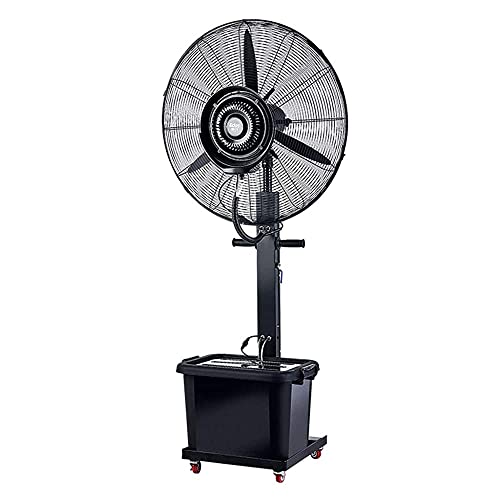 INDYAH Fans,Pedestal Fan - Industrial Humidifying Misting Fan, 3 Speed Floor Standing Gym Fan Hydroponic, Heavy-Duty Fan Powerful Oscillating Cooling Fan Noiseless