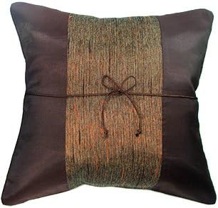 Amazon Com Artiwa Chocolate Brown 16 X16 Decorative Silk Throw
