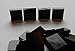 FortySevenGems 100 Pieces Stained Glass Mosaic Tiles 1/2-Inch Black Cathedral Glass Textured