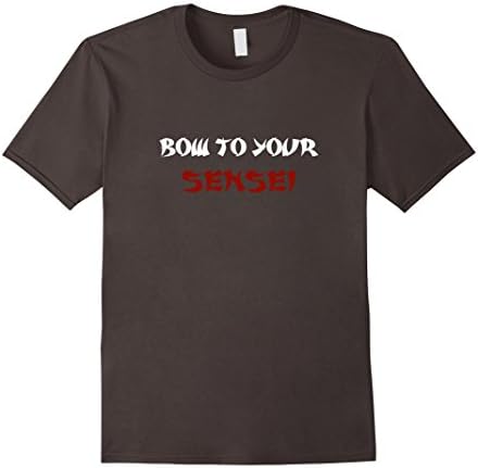 Mens Bow To Your Sensei - Japanese Karate T-Shirt Large Asphalt