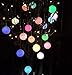 Easest Changing Colors Solar Power Mobile Wind Chime Spinner Lights Waterproof Windchime Outdoor Decorative Mobiles Hanging Ball Solar LED Lights for Patio, Yard,Garden,Pathway Lighting Decoration