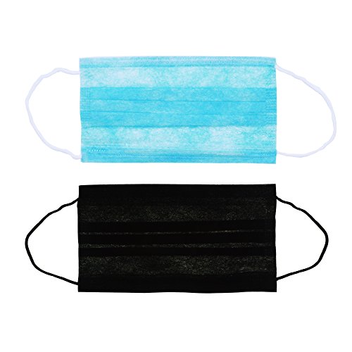 90PCS Earloop Disposable Surgical Face Flu Masks2 Colors, 3+1(Filter layer) Ply Thicker Super Filter Pollen Dust and Bacteria, Anti allergy Dental Medical Procedure Mask