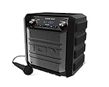 Ion Tailgater Express Game Day 50-Watt Portable Rechargeable Bluetooth Wireless 2-Way Speaker System FM Radio, USB Charge Port AUX Input, Black (Non-Retail Packaging)