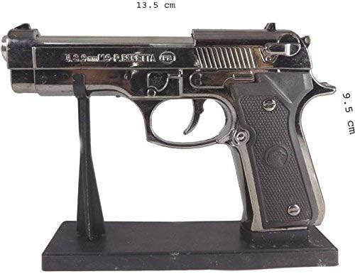 HAYBERG U.S.9mm M9 Pistol Shaped Butane Jet Torch Lighter - Dark Grey and Black