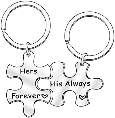 Valentine Gifts for Her Him,Couple Keyrings Keychains,Birthday Gift for Husband Wife Boyfriend Girlfriend