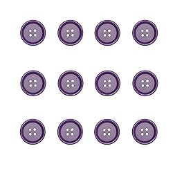 Libiline 100pcs Resin Button Solid Color 4Holes