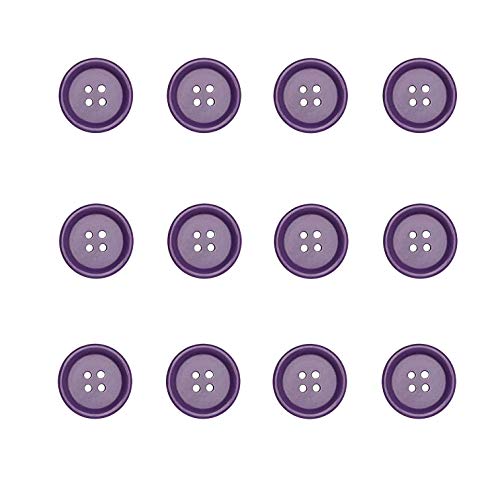 Libiline 100pcs Resin Button Solid Color 4Holes