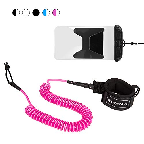 image for WOOWAVE SUP Leash 11 Foot Coiled Stand Up Paddle Board Surfboard Leash