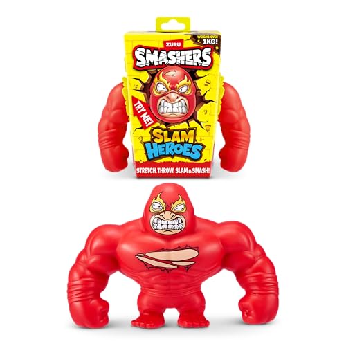 Smashers SLAM Heroes by ZURU, Wrestler Stretchable Toy for Boys, Stretchy Toys, Stretches 4X its Size, Squishy Filling (Wrestler)
