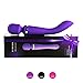 Dual Motor Wireless Wand Electric Vibrator Massager for Women Strongest Therapeutic Vibrating Power 20x Multi-speed Vibrations Waterproof USB Rechargeable -Magic Stress Away Massage Wands (Purple)