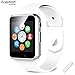 Bluetooth Smart Watch with Camera, Aosmart B23 Smart Watch for Android Smartphones (White)