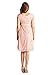 LaClef Maternity Floral Lace Baby Shower Party Cocktail Dress with Satin Waist (Small, Peach)