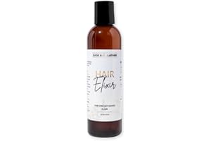 BASK & LATHER Elixir Hair Strengthening Oil, Jamaican Black Castor Oil, For Volume, Thickness, Detangle, De Frizz, Conditions New Hair Growth, 4 fl oz